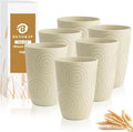 Wheat Straw Cups 6 PCS - 16 OZ Cup Set by BUSOKIP