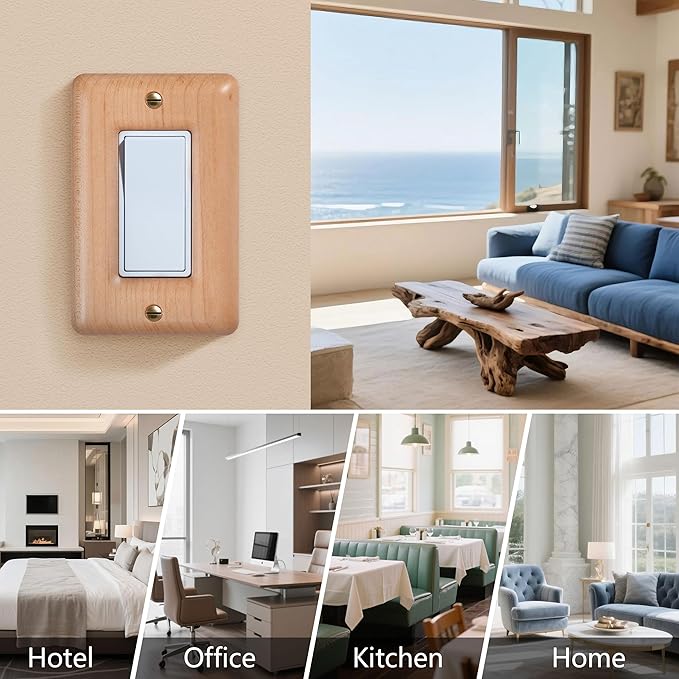 Light Wood Light Switch Cover Plate Decorative Switch Plate Covers In Maple Wood For Elegant Home Decor