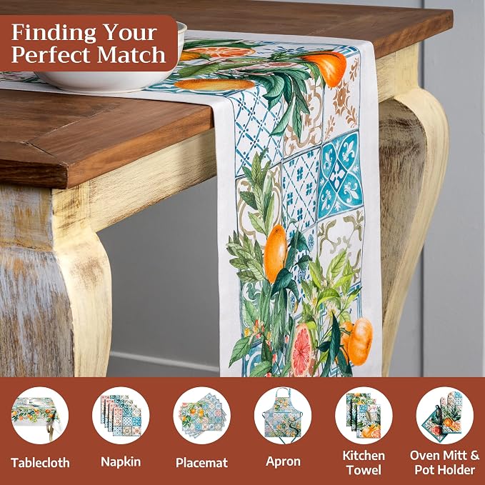 Maison d' Hermine Table Runner 100% Cotton 14.50" x 108" | Table Runners 108 - Image 4