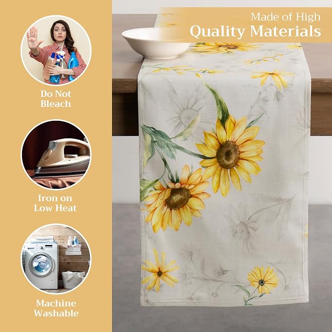 Maison d' Hermine Table Runner 100% Cotton 14.50" x 108" | Table Runners 108 - Image 3