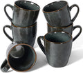 famiware Coffee Mugs Set of 6, Ocean Round 11.5oz Coffee Cup Set by Famiware