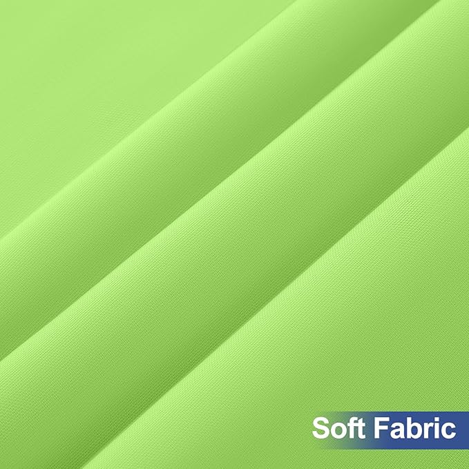 homing 2 Pack Rectangle Table Cloth, Elastic Fitted Fabric Tablecloth Fits for 4 Foot Folding Tables, Washable Table Cover for Picnic, Camping, Indoor & Outdoor (Lime Green, 24" x 48")