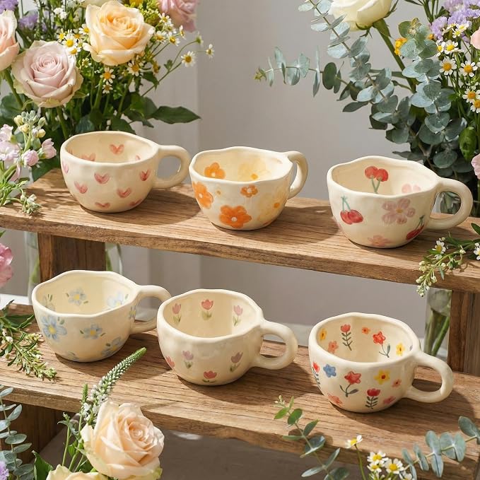 Maxdot 12oz Ceramic Coffee Mugs, Glazing Process Coffee Cup - Image 4