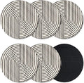 Abstract Geometric Coasters Set of 6, Absorbent Coasters by Unknown