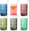 Colored Hobnail Drinking Glasses by Unknown