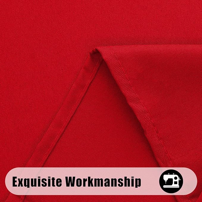 Smiry Rectangle Table Cloth, Waterproof Anti-Scratch Polyester Tablecloth, Decorative Washable Fabric Table Cover for Dining, Buffet, Parties and Outdoor, 60x120, Red