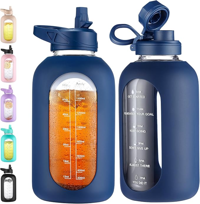 CIVAGO 64 oz Glass Water Bottle by CIVAGO