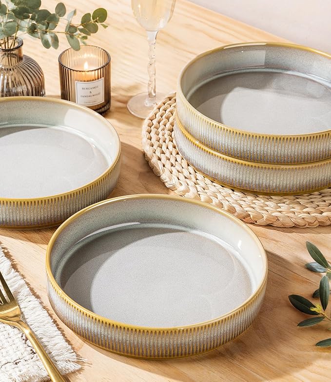 7.5" Ceramic Pasta Bowls Set of 4, Salad Bowls | Versatile Serving Bowls - Image 5