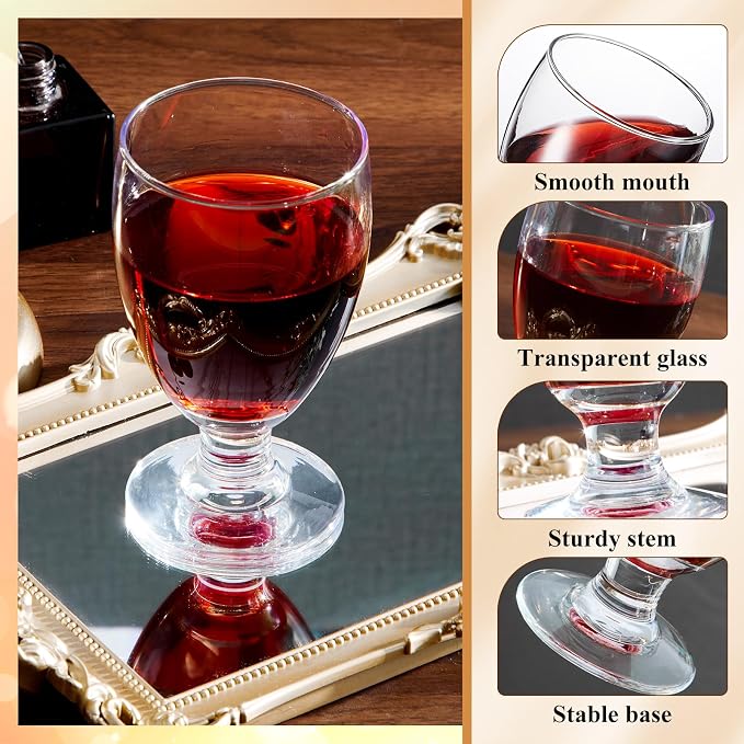 Patelai Set of 24 Water Goblet, 10.5 oz Clear Drinking Glasses Bulk Dishwasher - Image 3