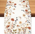 Fall Brown Flowers Table Runner Butterfly Burlap Table Runners, Autumn Harvest by BEAUTYROMANCEFORYOURLIFE