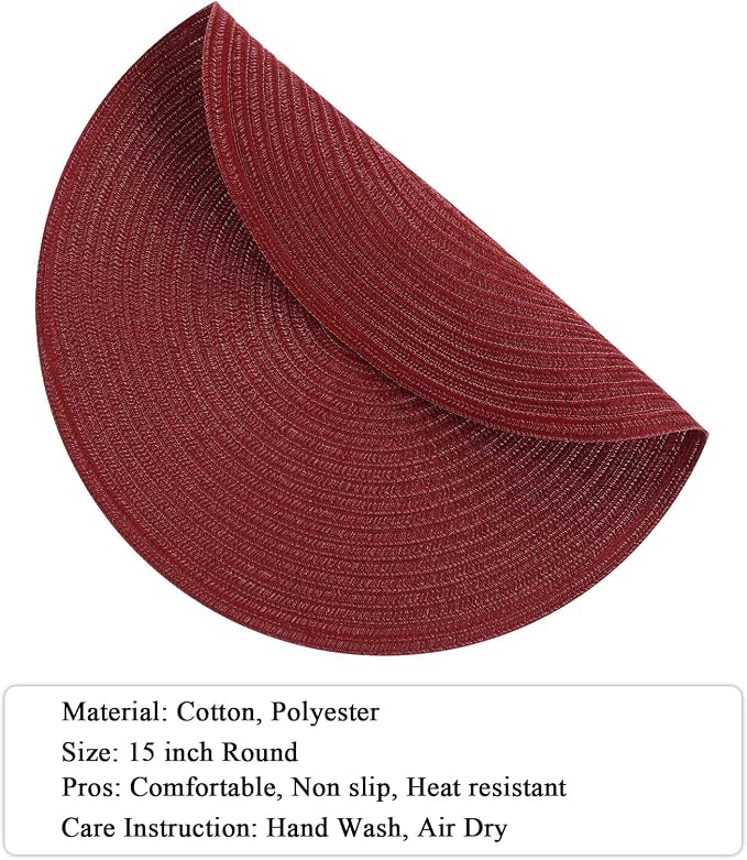 SHACOS Round Placemats Set of 12 - Image 2