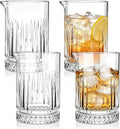 4 pcs Cocktail Mixing Glass Bartender | 24oz Crystal Bar Stirring Glass | Old by Unknown