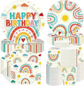250 Pcs Retro Rainbow Birthday Party Decorations by Greencian