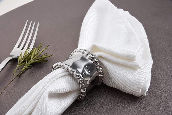 Pampa Bay Porcelain Verona Napkin Ring - Set of 4