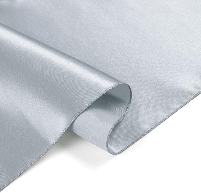 Silver Satin Table Runner, 12x108 Inches, 12 Pack | Premium Satin, Smooth - Image 6