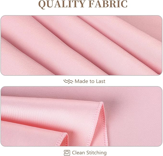 8 Pack Pink Round Tablecloth 120 Inch Valentine’s Day Table Cloth for Round Tables, Washable Polyester Fabric Stain and Wrinkle Resistant Decorative Table Cover for Wedding Party Dining Banquet