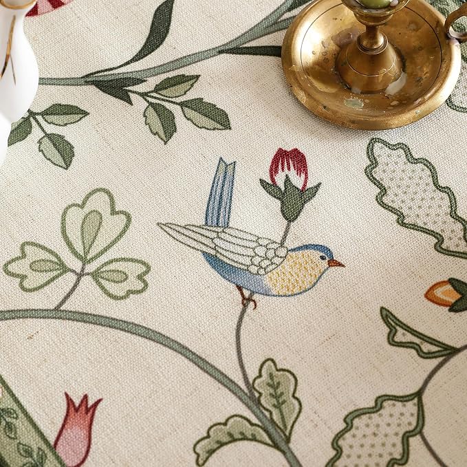 bilin gaier Designer French Linen Extra Long Table Runner, Floral Pattern - Image 5