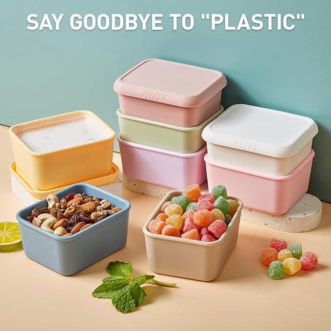 ISSEVE 4Pack 8oz Silicone Snack Containers - Image 8