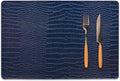 Set of 4 Faux Leather Placemats, PU Table Mats, Waterproof, Stain Resistant, Heat Resistant, Easy to Clean for Kitchen Dining Table,Conference Table