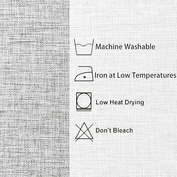 Hiasan 2 Pack Faux Linen Rectangle Tablecloth - Wrinkle and Stain Resistant Washable Table Cloth for Kitchen Dining Room Holiday Table Cover for Party Dinner, Light Grey, 54 x 108 Inch