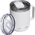 12oz Insulated Coffee Mug with Lid – Includes Two Lids, Stainless Steel Coffee by avodvo