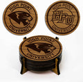 LazerEdge High Point Panthers Wooden Coaster Set - Cherry Wood - Officially Licensed Product - 4-Pack
