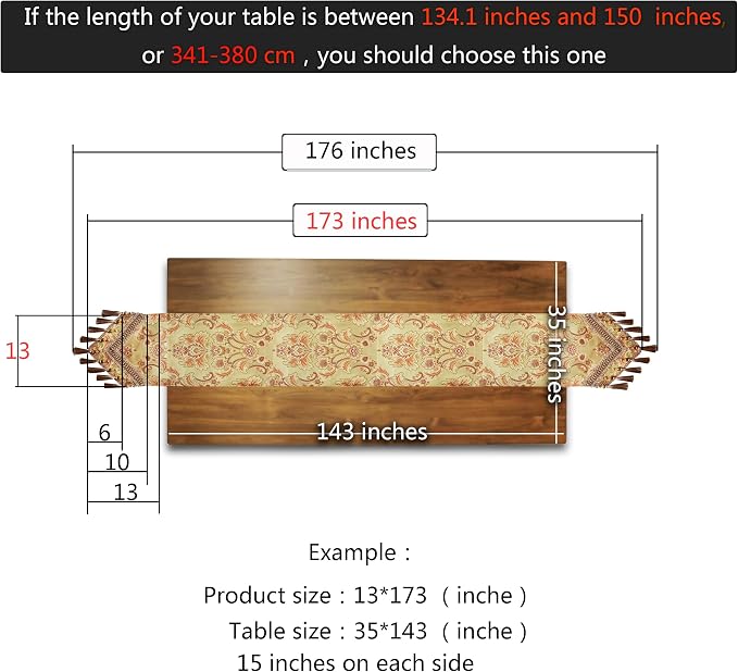 Luxury Velvet Gold Table Runner 173 Inches Long - Image 5