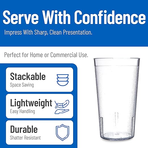 Carlisle FoodService Products Stackable Tumbler Plastic Tumbler - Image 3