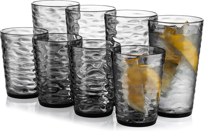 14-ounce and 20-ounce Plastic Tumblers, Acrylic Drinking Glasses, Shatter-Proof by ZAINCA