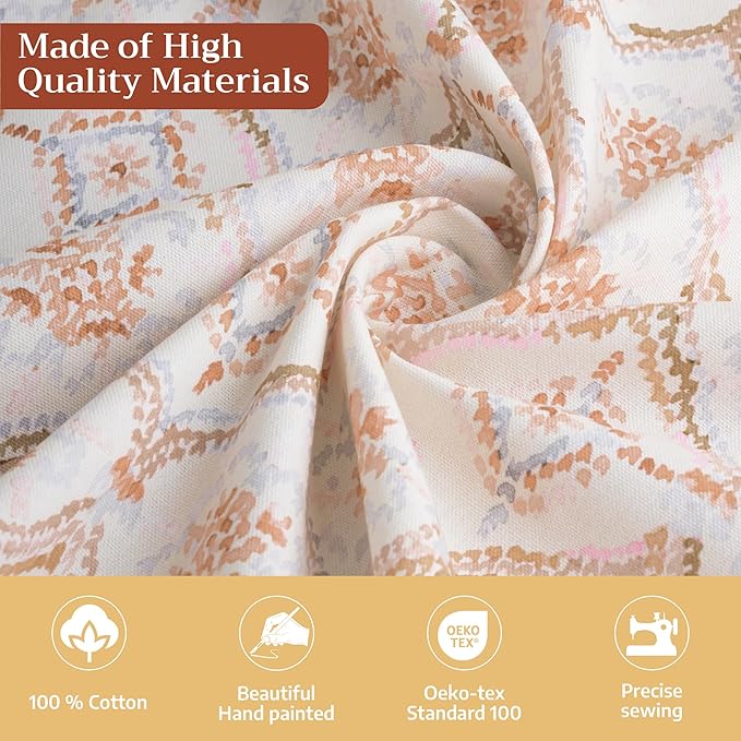 Maison d' Hermine Table Cloth Rectangle Table 100% Cotton 60 x 120 Inches Fall Tablecloth Reusable Everyday Use for Thanksgiving Christmas Decorations Dining Farmhouse Party (Fair Isle)