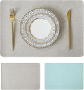 Leetaltree Reversible Faux Leather Placemats 12x17 Inch, Heat Resistant by Leetaltree-ArtatEveryTable