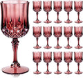 Ciaell 24 Pack Burgundy Plastic Wine Glasses by Ciaell
