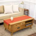 Solino Home Cotton Linen Table Runner Burnt Orange Hemstitch, 14 x 48 in | by SolinoHome