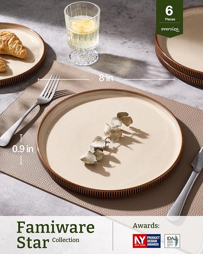 famiware Star 10/8 inches Salad Plates Set - Image 3