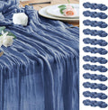 Cheesecloth Table Runner Blue 10FT Boho Gauze Runner, 12 Pack | 120 Inch Cheese by Wokceer