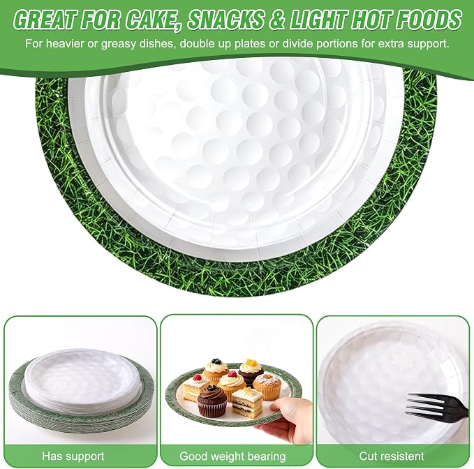 100 Pcs Disposable Golf Party Tableware Set - Image 6