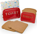 Mango Steam Napkin & Coaster Holder Set, For Home or Kitchen (Toaster, Red)
