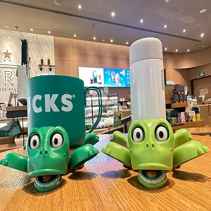 XYG® Turtle Coaster, Turtle Cup Holder with Funny Expression, 2 PCs Cup Holder with Liftable Limbs, Expressive Face for Turtles, Sea Tortoise Lover Gag Gifts Home Table Car Decor(2pc Light Green)