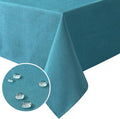H.VERSAILTEX Linen Textured Table Cloths 54 x 108 Inch Premium Solid Tablecloth Spill-Proof Waterproof Table Cover for Dining Buffet Feature Extra Soft and Thick Fabric Wrinkle Free, Teal