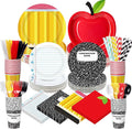 450 Pcs Preschool Kindergarten Back to School Tableware, Serves 50 | Apple by Unknown
