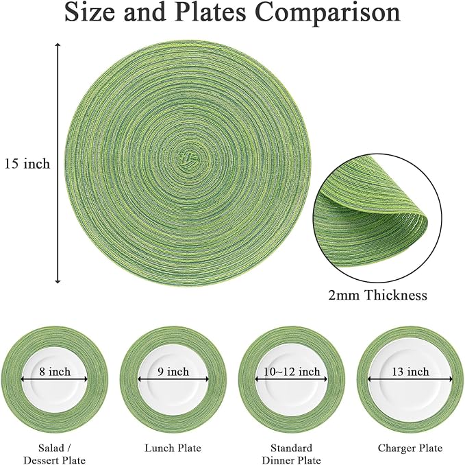 SHACOS Round Placemats Set of 6 - Image 3