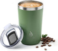 Ideus 20 oz Tumbler, Travel Coffee Mug with Splash Proof Sliding Lid, Double Wall Stainless Steel Vacuum Insulated Coffee Mug for Home and Office, Keep Beverages Hot or Cold, Avocado Green