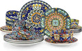 vancasso 18 Pieces Dinnerware Sets, Plates and Bowls Set, Porcelain Dishes Set by vancasso