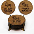 LazerEdge George Mason Patriots Wooden Coaster Set - Cherry Wood - Officially Licensed Product - 4-Pack
