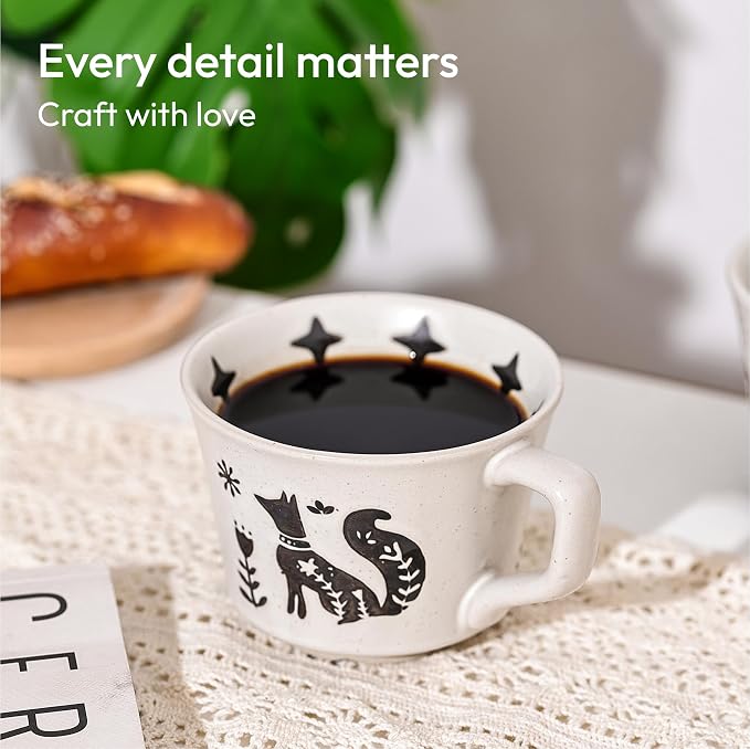 11 oz Ceramic Coffee Mug, Stoneware Teacup - Image 9