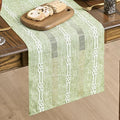 Artoid Mode Sage Green Farmhouse Embroidered Hollow Table Runner, Seasonal by ArtoidMode