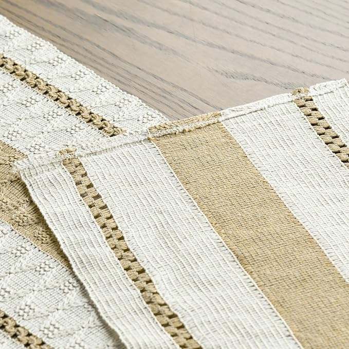 Artoid Mode Burlap Brown Rustic Woven Table Runner 12x120 Inch | Holiday - Image 5