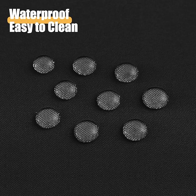 Smiry Rectangle Table Cloth, Waterproof Anti-Scratch Polyester Tablecloth, Decorative Washable Fabric Table Cover for Dining, Buffet, Parties and Outdoor, 60x120, Black
