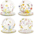 40 PCS Spring Floral Paper Plates by Unknown
