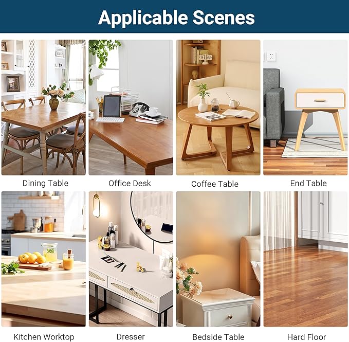 Clear Table Cover Protector Rectangle 42 x 90 Inch, 1.5mm Transparent Plastic Table Protector Waterproof, Anti-Scratch Clear Desk Mat for Office Desktop Dresser Dining Table, FDA Compliant